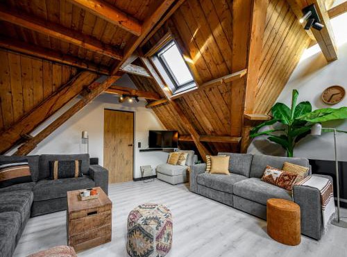 Beautiful group loft with sauna near the beach