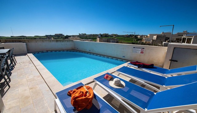 Ta' Mari is an eco-friendly duplex with private pool. Views 360 degree.
