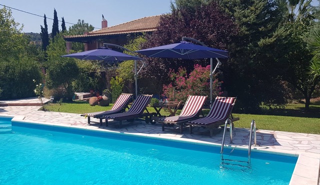 Traditional villa Vicky is a two floor house with a private pool in Evia island.